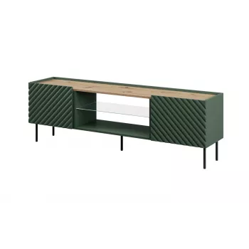 Móvel RTV EF ONDA 180.5x40xH58.39 verde (de pé ou montado na parede)