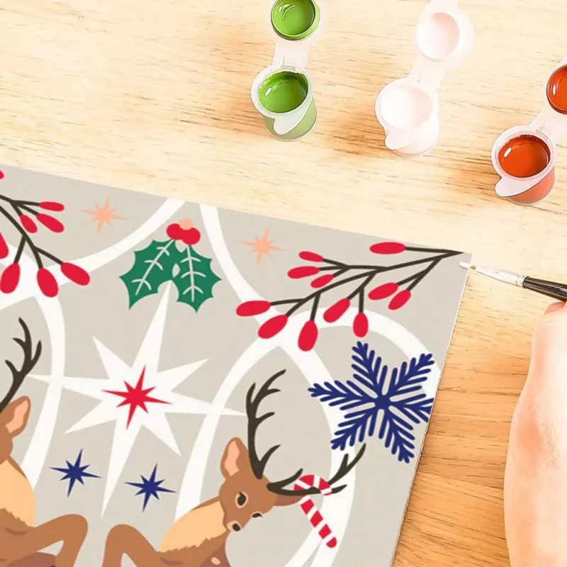 Conjunto de pintura Ravensburger CreArt – Veado de Natal (conjunto de pintura criativo)