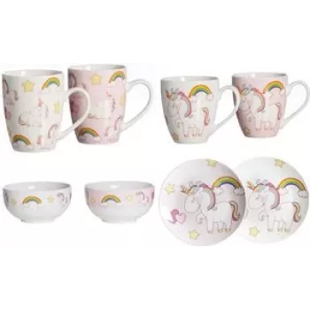 Conjunto de 6 canecas de porcelana, ritzenhoff & breker Einhorn, 0,35 l, adequadas para máquina de lavar loiça