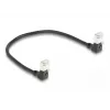 Cabo de rede DeLOCK RJ45 Cat.6A S/FTP fino 90° angular para baixo 0,25 m preto