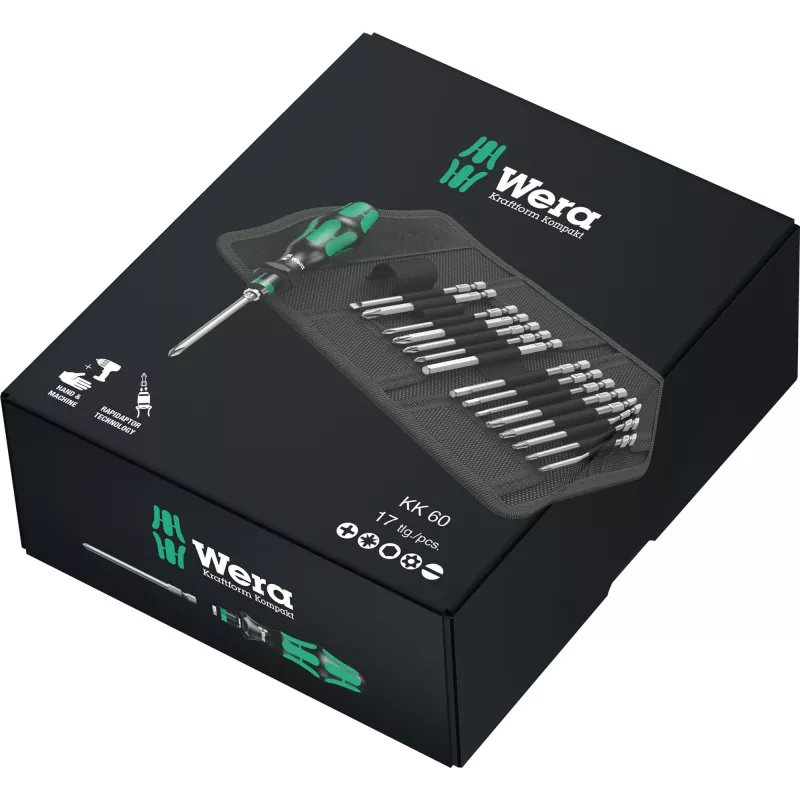 Conjunto de chaves de fendas Wera Kraftform Kompakt 60