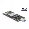 Delock 63166 Conversor USB 3.0 Type-A para M.2 Key B com slot SIM