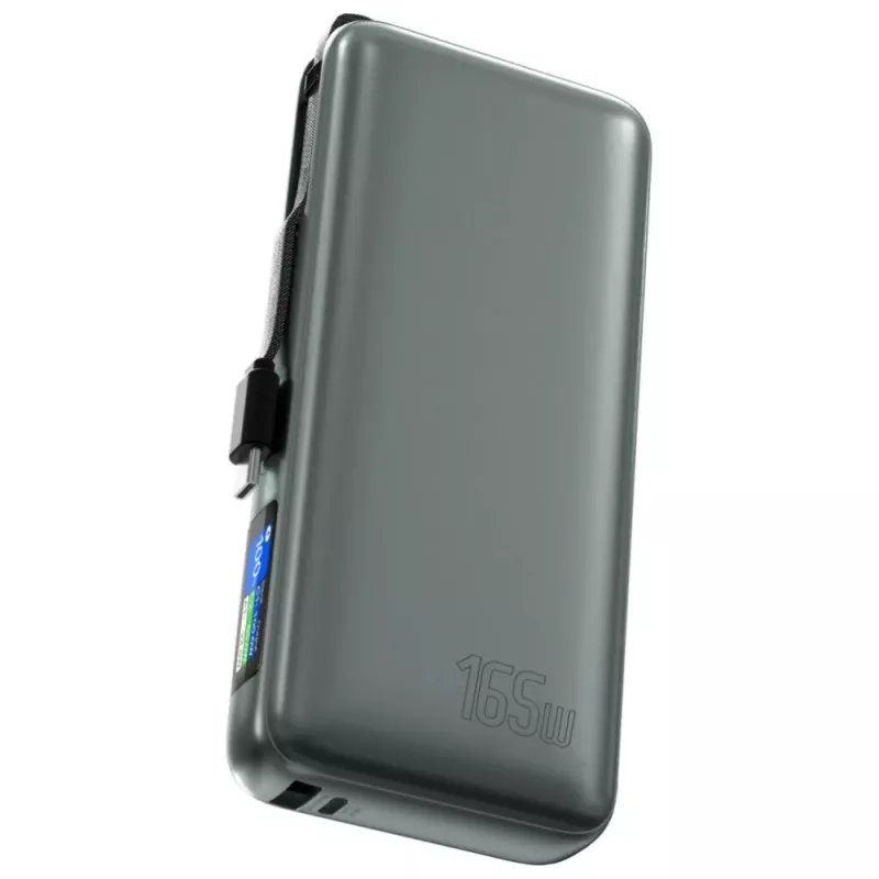 Powerbank 4smarts 541603 — Li‑Ion 20000 mAh, USB‑C + USB‑A, 165W potência total, 5A, cinzento