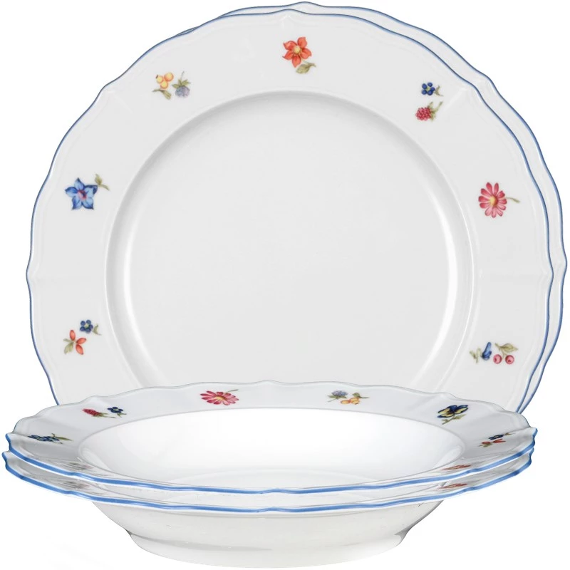 Serviço de mesa Seltmann Weiden 12 peças porcelana branco