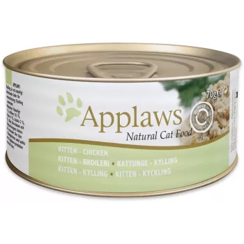 Applaws Alimento húmido para gatos para gatinhos Frango em Gelatina 70 g saqueta — 10% proteína, 6% gordura, 81% humidade