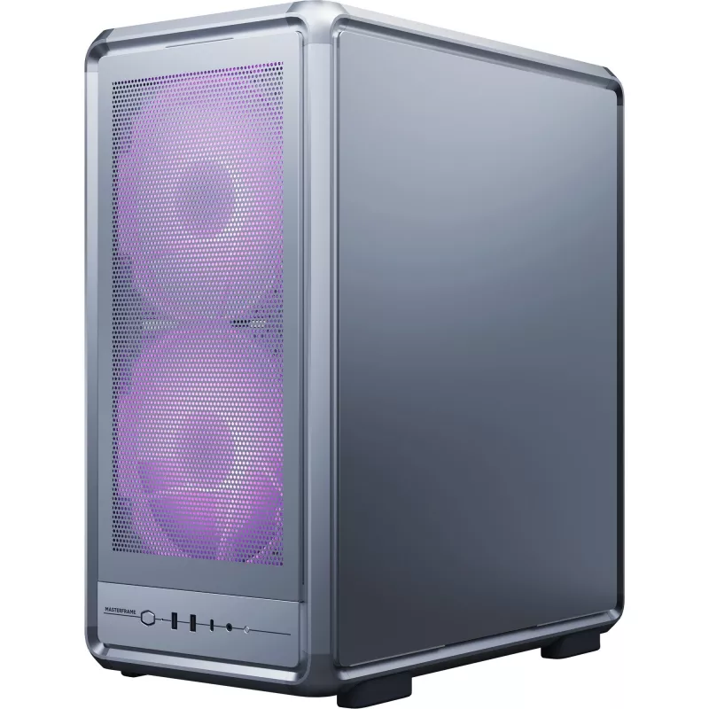 Cooler Master MasterFrame 500 Mesh ARGB caixa de PC Midi Tower, prateada, vidro temperado
