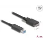 Cabo ótico ativo DeLOCK 83211 USB Type-A macho para Micro-B macho 5 m 10 Gbit/s