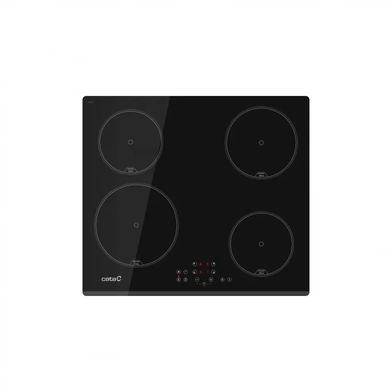 Placa CATA | IB 6324E2 BK | Indução | Número de zonas de cozedura 4 | Tátil | Temporizador | Preto