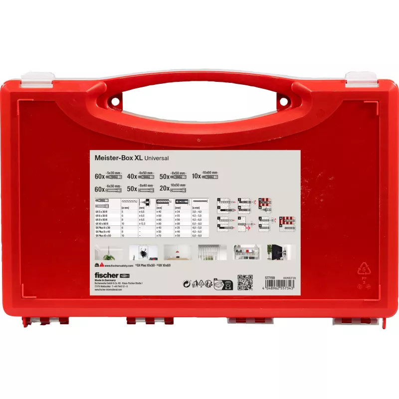 fischer 577159 Meister-Box XL Caixa de sortimento de buchas 290 unidades (577159)
