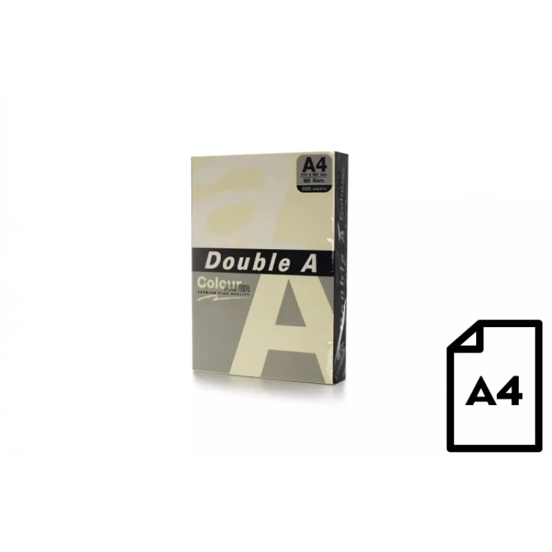 Papel colorido Double A, 80g, A4, 500 folhas, marfim