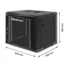 Armário de rede QOLTEC 9U Modelo 54466 – bastidor aberto 9U armário de montagem em servidor/rack
