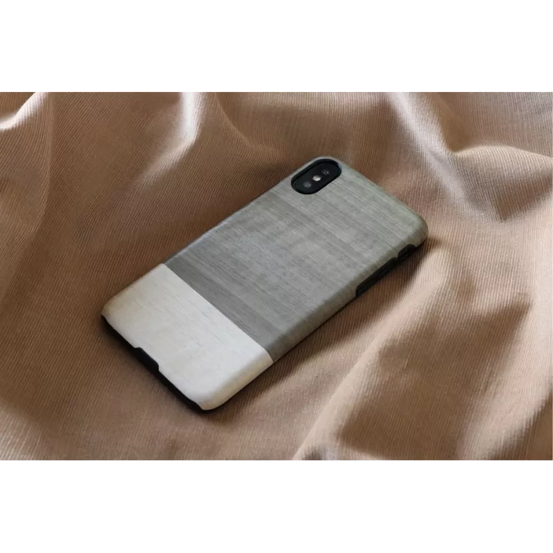 Capa para smartphone man and wood para iPhone X/XS — preto, parte traseira rígida protetora