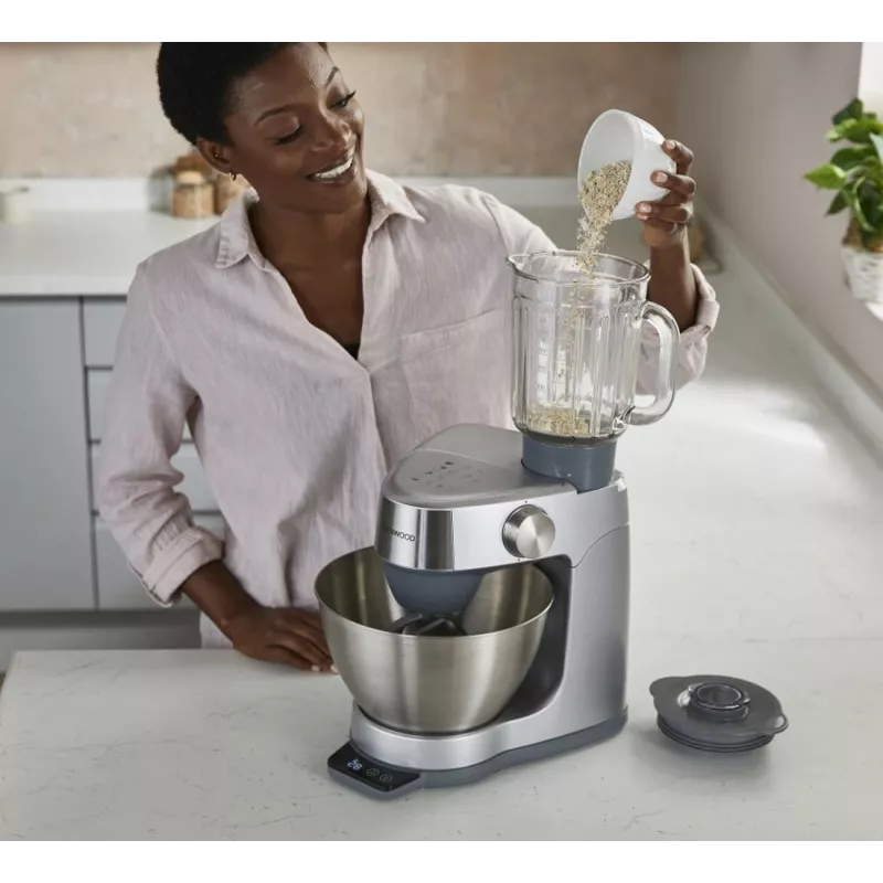 Kenwood Prospero+ Máquina de cozinha 1000 W 4,3 L Prateado, balança integrada em aço inoxidável