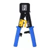 Alicate de cravar Alantec NI040 para fichas RJ-45, construção em aço, punhos em plástico, preto/azul