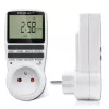 Temporizador eletrónico QOLTEC PC0628 com visor LCD, contagem decrescente de 24 horas