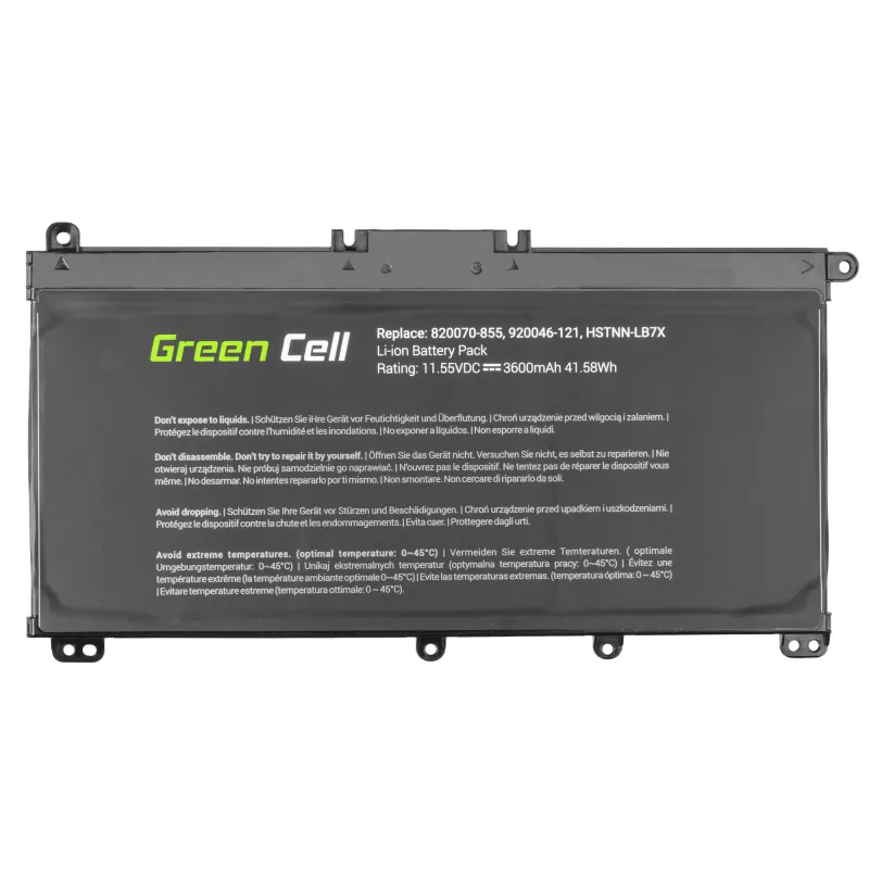 Bateria Green Cell HP145 para HP Pavilion (LiPo 3600 mAh, 11,55 V, preto)