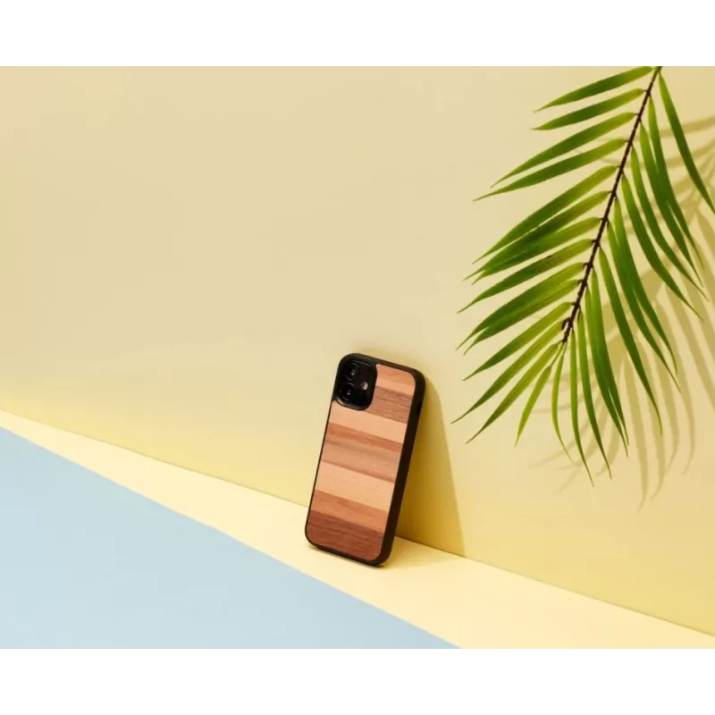 Capa de proteção para smartphone Man and Wood para iPhone 12 mini – preto