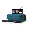 Altifalante estéreo portátil GEMBIRD SPK-BT-17-G — Bluetooth 5.1, 5 W RMS, 1200 mAh, MicroSD, FM, AUX