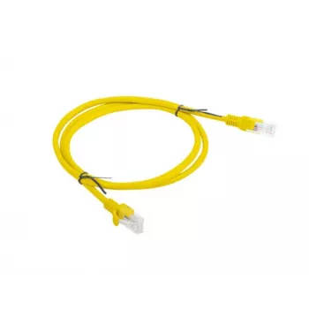 Cabo de rede LANBERG RJ-45 Cat5e PCU5-10CC-0100-Y, 1 m, U/UTP, condutor CCA, amarelo