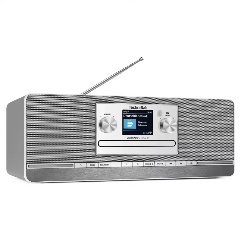 TechniSat DIGITRADIO 372 CD IR rádio internet analógico e digital antracite, prateado