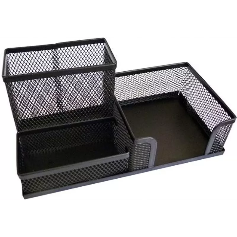 Porta-canetas Forpus FO30612 Metal Preto