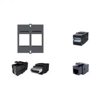BACHMANN Conector fêmea HDMI Keystone preto - 1 x HDMI 2.0