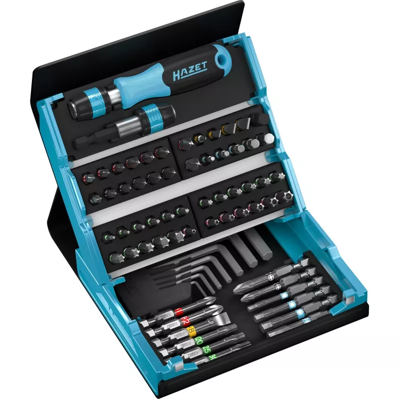 Conjunto de bits Hazet 2200SC-1, encaixe de 1/4 polegadas, 10 peças