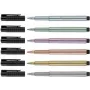 Esferográfica Faber-Castell 167351 Silver Stick, preto e prateado, 1 unidade