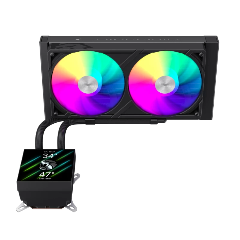 Refrigeração líquida para CPU Gamemax | GLACIER 240 LCD BK | Intel, AMD