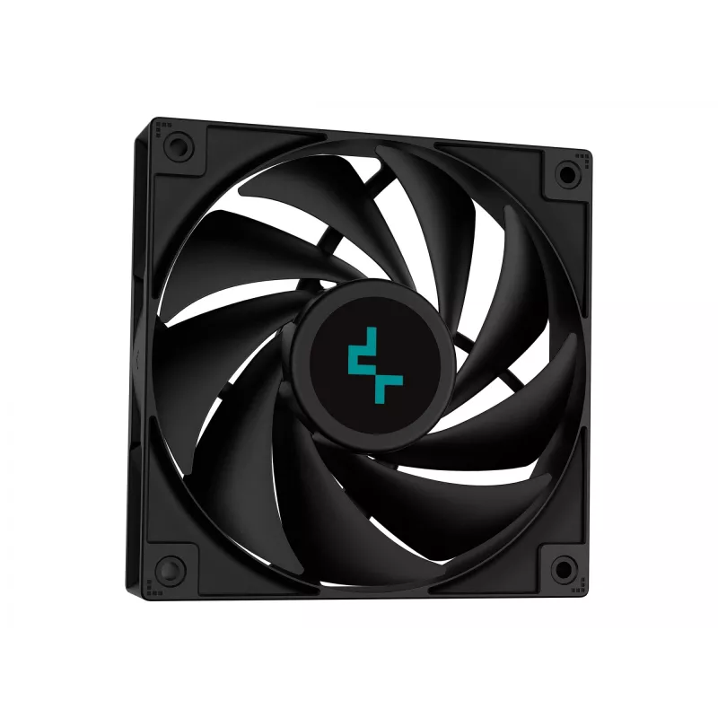 DeepCool LS520S Zero Dark refrigeração líquida AIO para CPU, 240 mm, 2 ventoinhas PWM de 120 mm, AM4/AM5/LGA2066, preta
