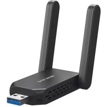 Adaptador USB Wi-Fi MERCUSYS MA72XH AX1800 com antenas High-Gain, USB-A Plug-and-Play