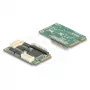 Adaptador de interface Mini-PCIe interno DELOCK 95279 — host série, saída Mini-PCIe, suporte RS-232, 460,8 Kbit/s, FIFO 256 B, 30×51×10 mm