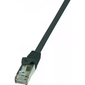 Logilink - Cabo de rede - RJ-45 (M) - RJ-45 (M) - 5 m - Par entrançado não blindado com folha (F/UTP) - CAT 5e - Preto (CP1073S)