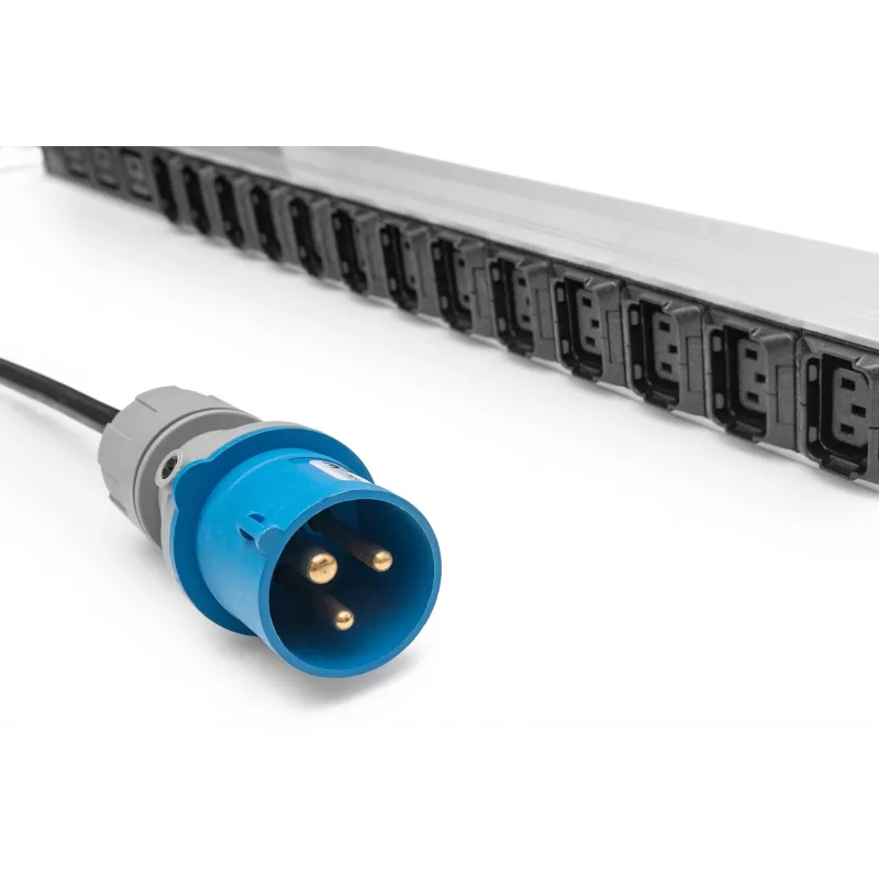 PDU IT básica Digitus monofásica 16A 24 x C13 3 x C19 cabo 3m