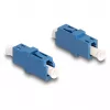 DeLOCK acoplador de fibra ótica LC simplex fêmea para LC simplex fêmea UPC azul