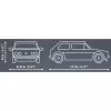 Cobi Volkswagen Golf GTI (1976–1983) conjunto de construção, azul, 1:35, 68 peças