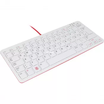 Teclado USB com fio Raspberry PI teclado DE RB-TASTA01W — ligação USB, layout alemão