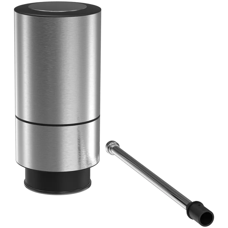 Máquina de servir vinho elétrica a pilhas com tubo de aço inoxidável