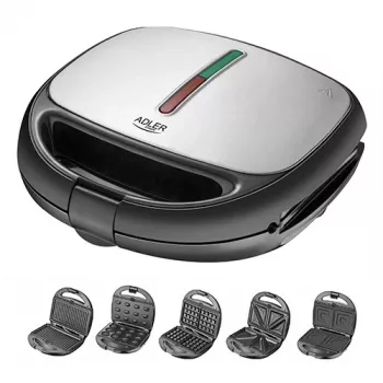 Máquina de sandes Adler AD 3040 1200 W preto, cinzento
