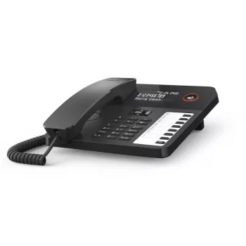 Telefone de mesa com fios Gigaset DESK 600 preto – telefone de mesa com fios com função de chamada