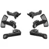 Kit de patilhas de carbono Asetek SimSports - preto