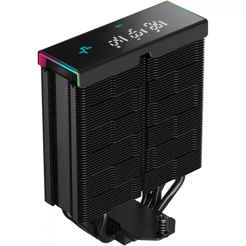 Dissipador de ar DeepCool AK400 Digital PRO — ventoinha 120 mm, PWM, 1850 rpm, FDB, suporta LGA 1700/1200/115x/AM4/AM5, preto