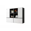 Conjunto de móveis de sala Cama ROCO 19 (4xRO3 + 4xRO6) preto/preto/branco