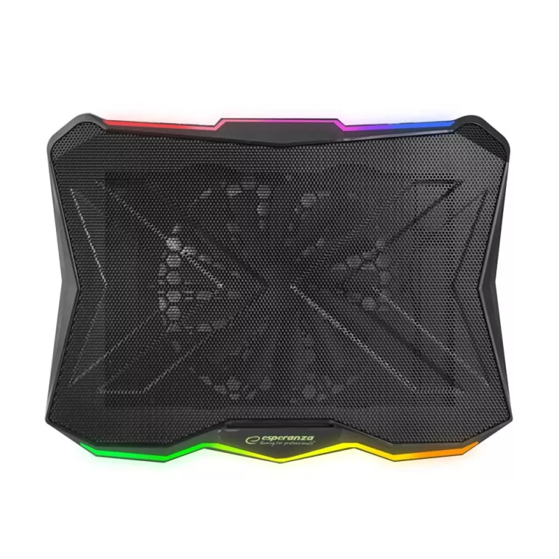 Esperanza EGC110 Xalok base de arrefecimento gaming RGB para portátil de 17" (43,2 cm), 800 rpm, preta