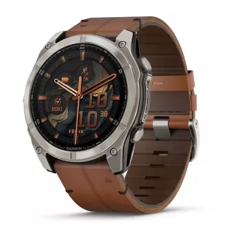 Garmin Fenix 8 3,56 cm (1,4) AMOLED 51 mm Digital 454 x 454 Pixel Ecrã tátil Titânio Wi-Fi GPS (Satélite)