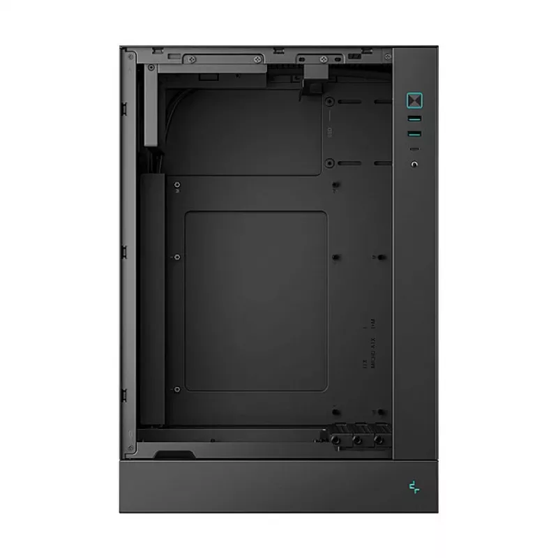 Caixa para PC DeepCool CH170 PLUS Tower preto – micro-ATX/mini-ITX, vidro temperado, USB-C, fonte de alimentação em cima