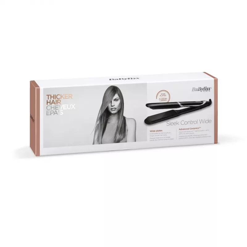 Ferro de alisar BaByliss Sleek Control largo Warm Black 98.4 (2,5 m)