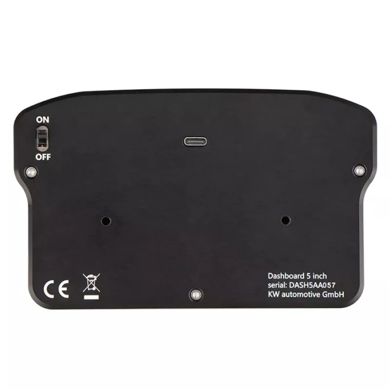 Painel de dashboard para volante Ascher Racing 5 polegadas Modelo 76080029 para ecrãs de sim-racing