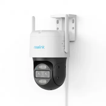 Câmara de segurança IP Reolink TrackMix Series G765 HD — 4 MP, 2560×1440, zoom ótico 6x, AF motorizado, visão noturna 30 m, PoE/DC, bateria 5100 mAh, dome, para exterior