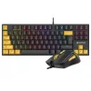 Tracer HORNET 87 Teclado Rato incluído Gaming USB QWERTY Inglês Preto, Amarelo